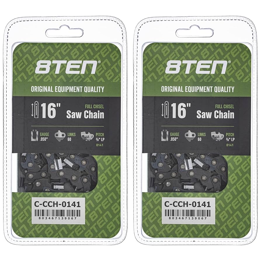 サイゲン3ー8／10山 Amazon.com: 8TEN Full Chisel Chainsaw Chain 16 Inch .043 3/8